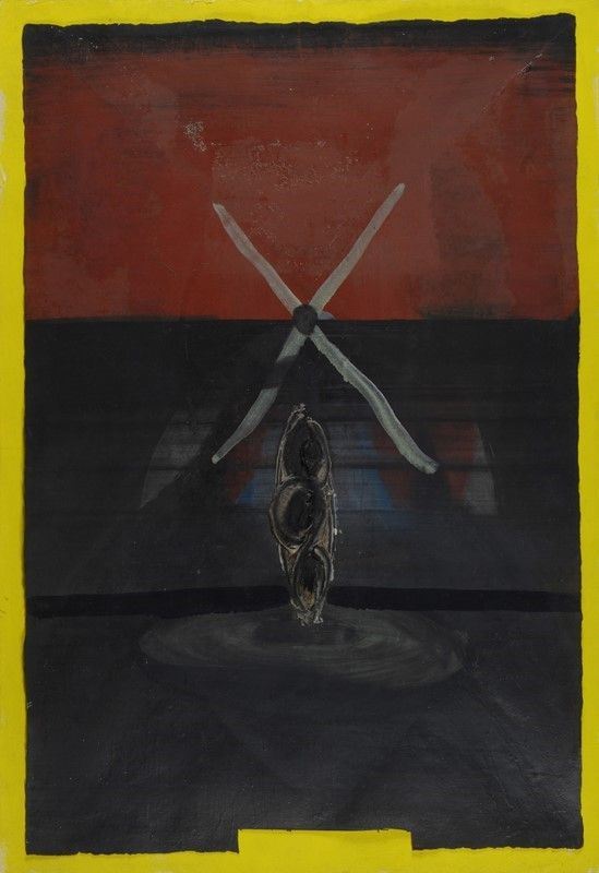 Gianni Dessi : Senza titolo  (1989)  - Tecnica mista su carta - Asta Arte moderna e contemporanea - III - Galleria Pananti Casa d'Aste