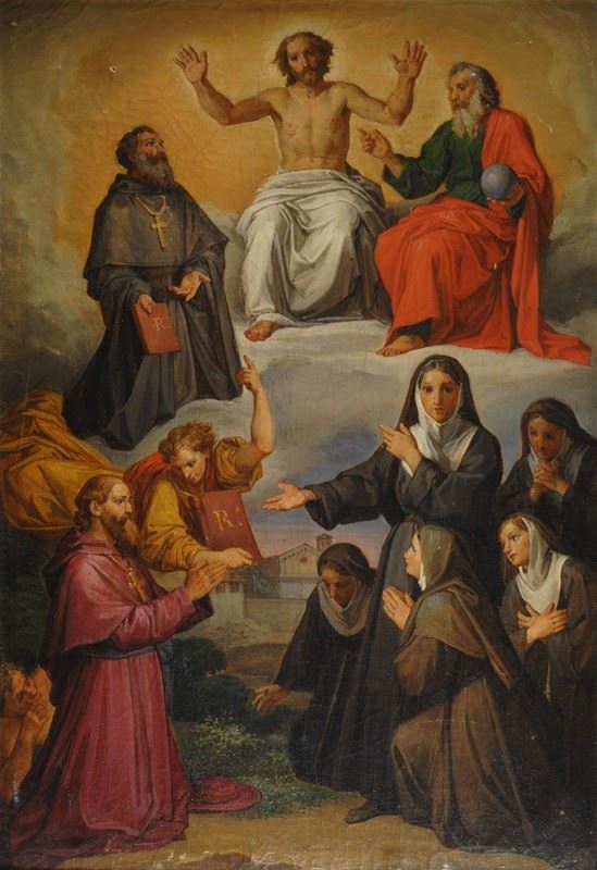 Scuola Emiliana, fine XVII sec. - Adorazione di Cristo