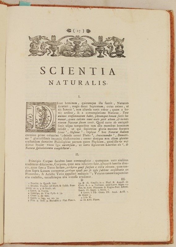 Praecipua Philosophicae Historiae Naturalis Scientiae