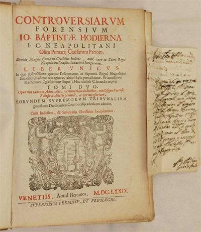Controversiarum Forensium Io. Baptistae Hodierna
