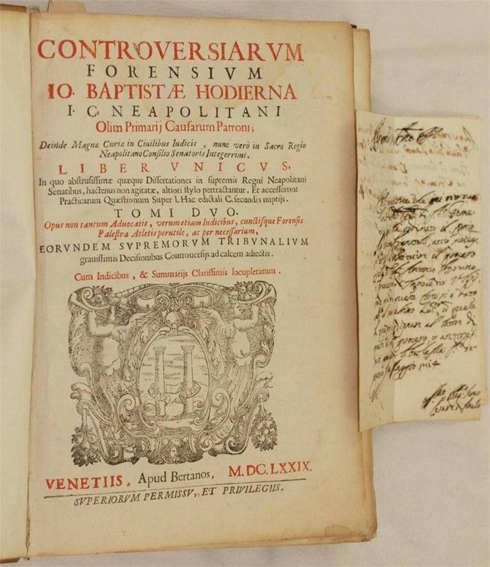 Controversiarum Forensium Io. Baptistae Hodierna