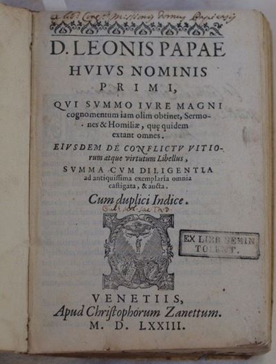 D. Leonis Papae Huius Nominis Primi Qui Summo Iure Magni
