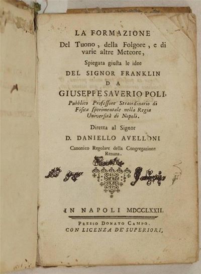 La Formazione del Tuono e della Folgore e di Varie Altre Meteore