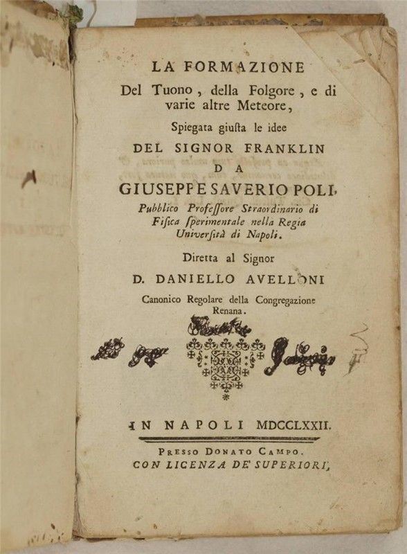 La formazione del tuono e della folgore e di varie altre meteore