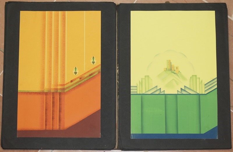 Raccolta di 20 Disegni di Decorazione per Interni degli Anni ‘30