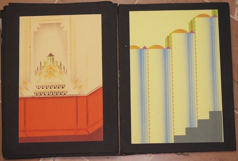 Raccolta di 20 Disegni di Decorazione per Interni degli Anni ‘30