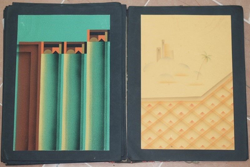 Raccolta di 20 Disegni di Decorazione per Interni degli Anni ‘30