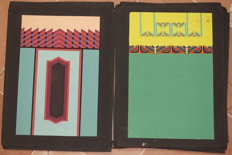 Raccolta di 20 Disegni di Decorazione per Interni degli Anni ‘30