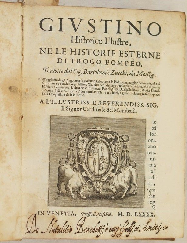 Giustino Historico Illustre Ne le Historie Esterne di Trogo Pompeo
