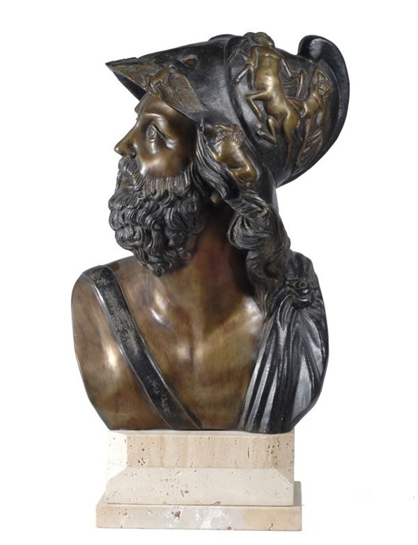 Busto di Menelao  - Bronzo - Asta Antiquariato e Arte orientale - I - Galleria Pananti Casa d'Aste