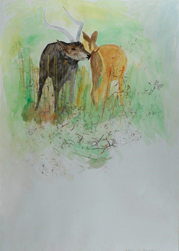 Franco Angeli : Senza titolo  ((1972))  - Acquerello su carta - Asta Arte moderna e contemporanea - III - Galleria Pananti Casa d'Aste