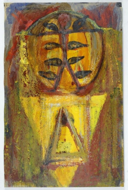 Bruno Ceccobelli : Custo t'ode  (1988)  - Tecnica mista su carta - Auction STORART - ARTE MODERNA E CONTEMPORANEA - IV - Galleria Pananti Casa d'Aste