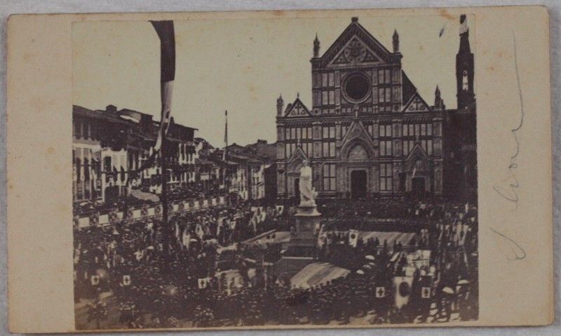 Anonimo, XIX Sec. - Firenze – Inaugurazione del Monumento a Dante