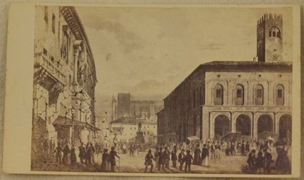 Anonimo, XIX sec. - Bologna - Piazza Vittorio Emanuele