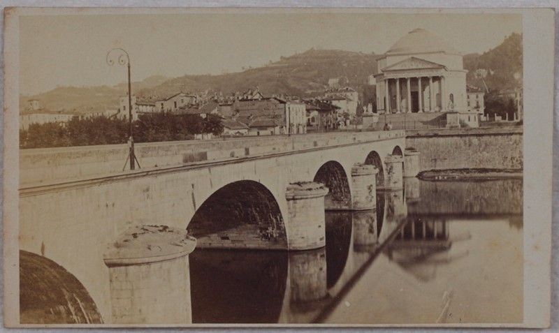 Anonimo, XIX Sec. - Torino – Ponte del Po e Chiesa della Gran Madre di Dio
