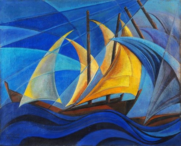 Pippo Rizzo : Vele al vento  (1925)  - Olio su tela - Auction Arte moderna e contemporanea - III - Galleria Pananti Casa d'Aste