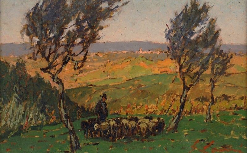 Giovanni Lomi - Campagna Verso Sera