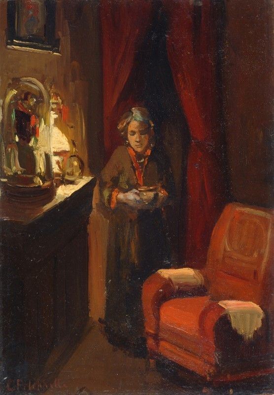 Cafiero Filippelli - Figura in un interno