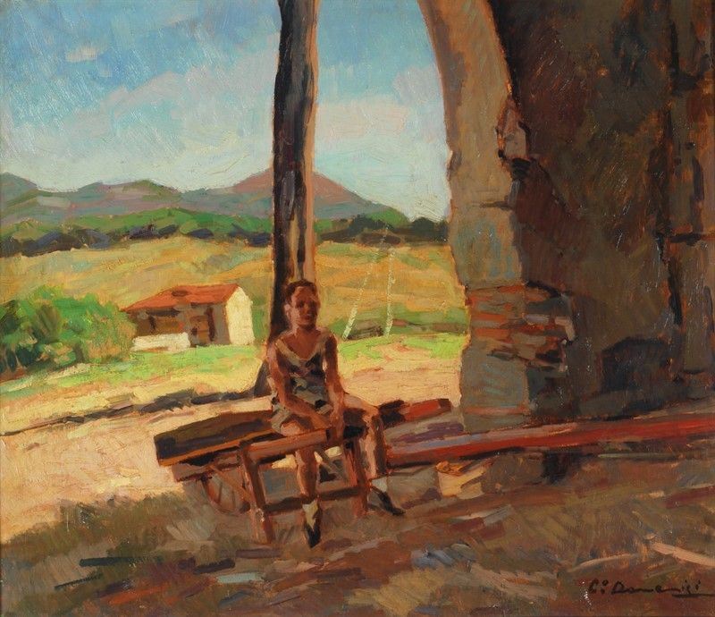 Carlo Domenici - Bambino Seduto