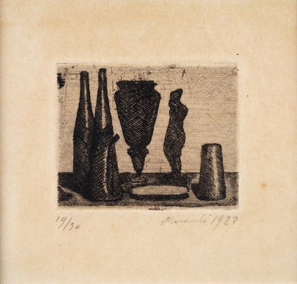 Giorgio Morandi - Natura morta con la statuina
