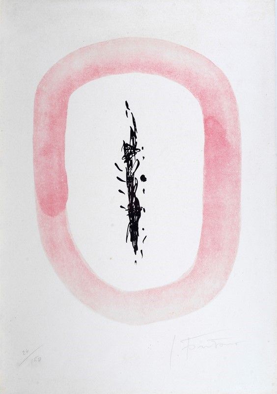 Lucio Fontana : Concetto spaziale  (1964)  - Litografia - Auction STORART - ARTE MODERNA E CONTEMPORANEA - IV - Galleria Pananti Casa d'Aste