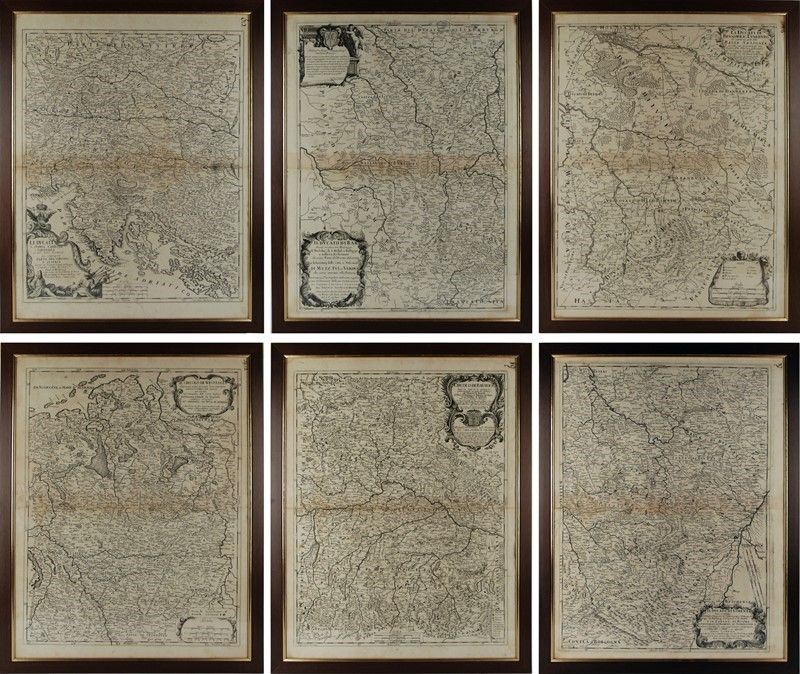 Lotto Composto da Sei Carte Geografiche
