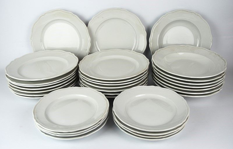 Richard Ginori- Antico Doccia Bianco Servizio da Tavola