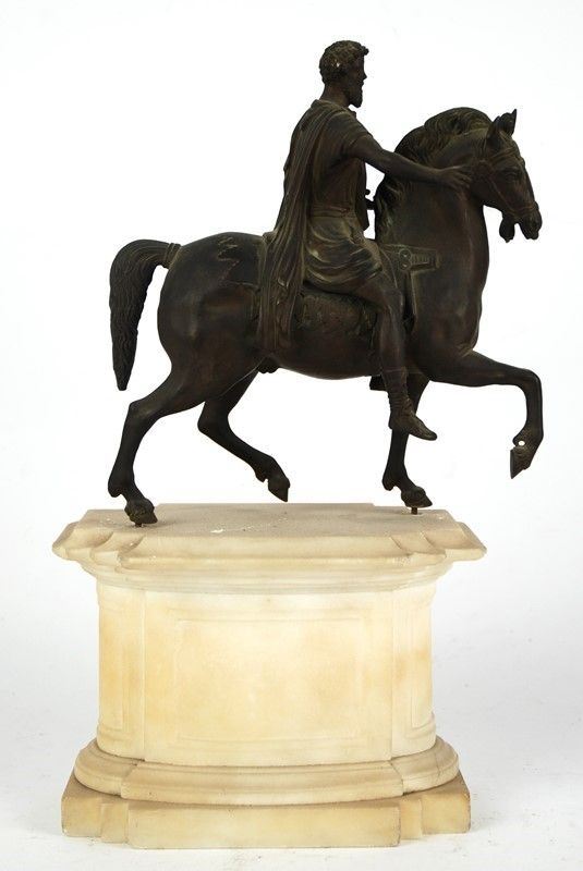 Anonimo, XIX - XX sec. - Statua equestre di Marco Aurelio