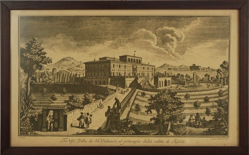 Lotto Composto da Quattro Stampe di Palazzi Italiani