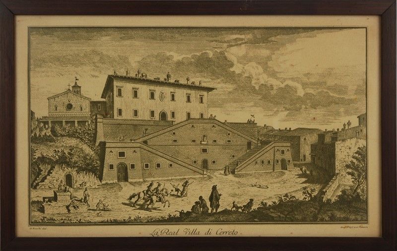 Lotto Composto da Quattro Stampe di Palazzi Italiani