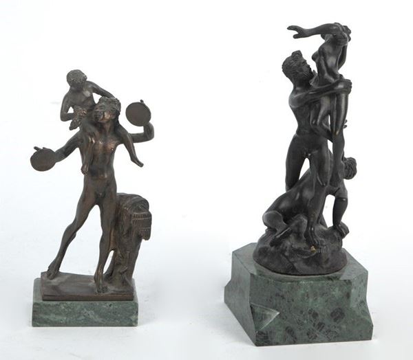 Coppia di sculture  - Asta House sale - Da un'importante collezione napoletana - Galleria Pananti Casa d'Aste