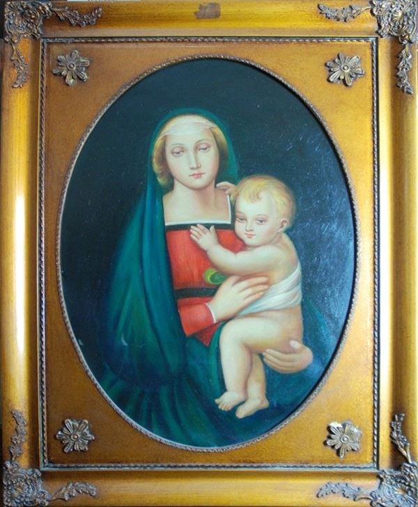 Anonimo, XX sec. - Madonna con bambino (da Raffaello)