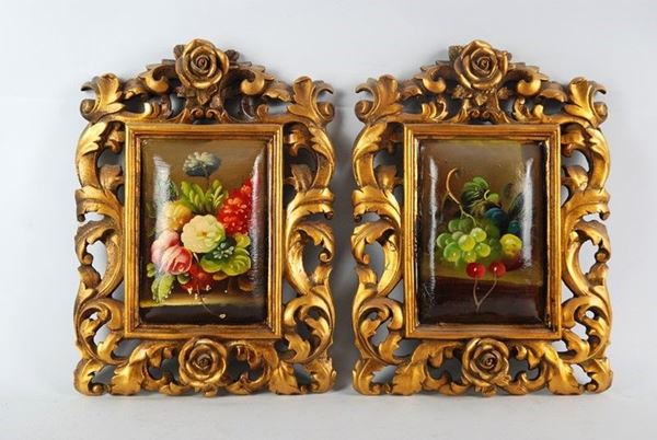 Anonimo, XX sec. : Coppia di dipinti  - Olio su tavola - Auction House sale - da un'importante collezione napoletana - Galleria Pananti Casa d'Aste