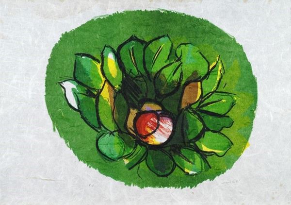Ennio Morlotti : Natura morta  - Litografia - Asta ARTE MODERNA - Galleria Pananti Casa d'Aste