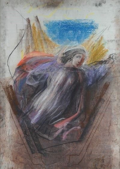 Studio per L'affresco L'obbedienza (nell'abbazia di Montecassino)