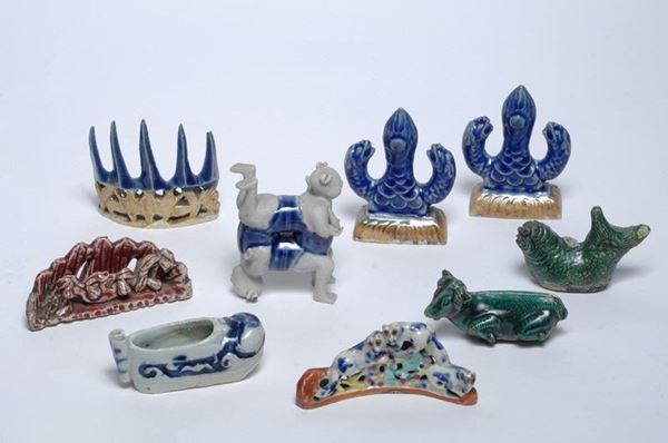 Nove piccoli soprammobili  - Auction Antiquariato e Arte orientale - I - Galleria Pananti Casa d'Aste