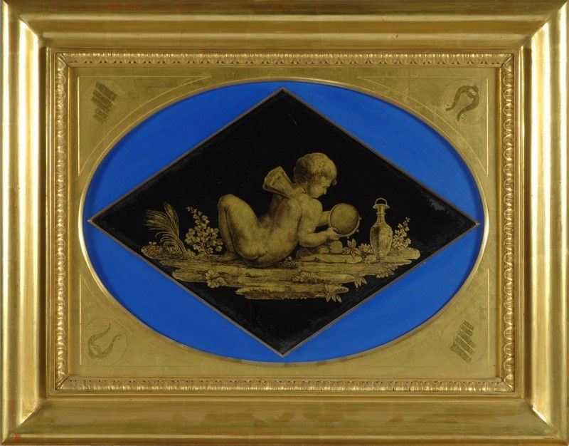 Anonimo, XIX Sec. - Amorino con Tamburello