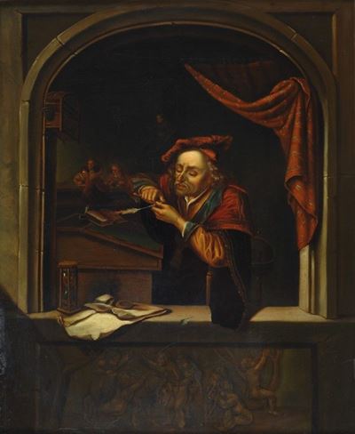 Studioso che Affila una Penna (da Gerrit Dou)