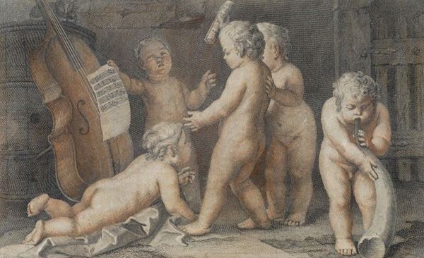 Anonimo, XIX sec. - Concerto di putti (da Jacopo Amigoni)