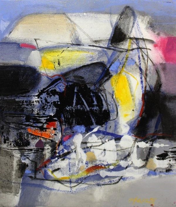 Vittorio Sopracase : La via dei tulipani  (2012)  - Tecnica mista su tela - Asta Arte moderna e contemporanea - III - Galleria Pananti Casa d'Aste