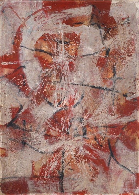 Toti Scialoja : Senza titolo  (1983)  - Tecnica mista su compensato - Auction Arte moderna e contemporanea - III - Galleria Pananti Casa d'Aste