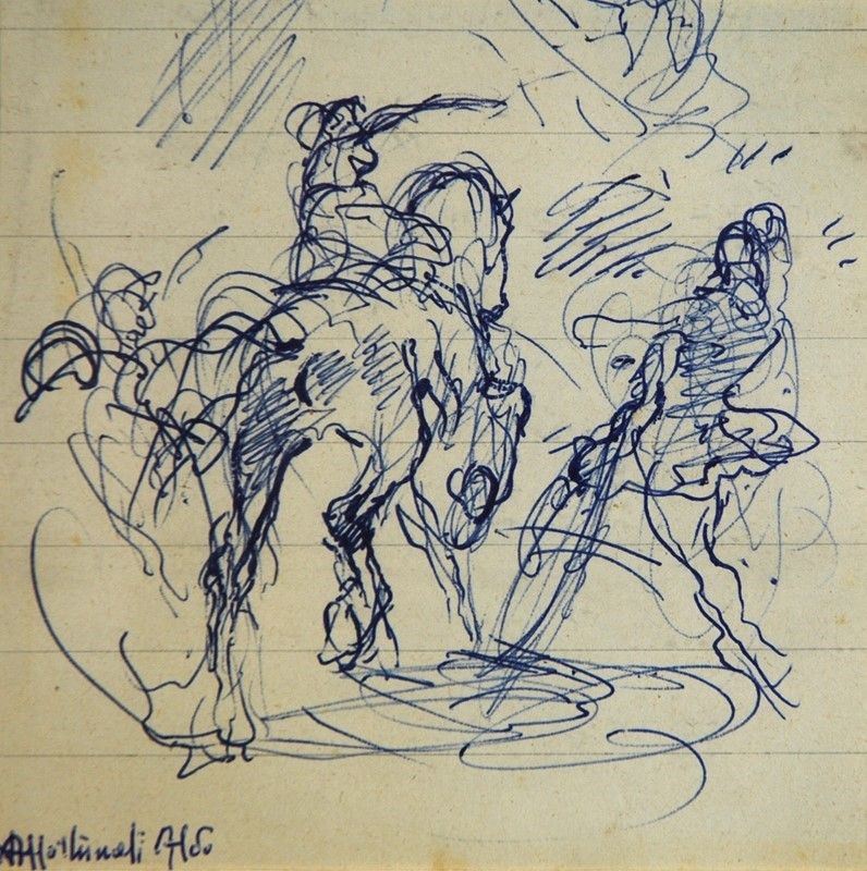 Aldo Affortunati - Studio di Cavallo e Figure