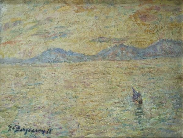 Guido Borgianni : Marina  (1962)  - Olio su tela - Auction ARTE MODERNA - Galleria Pananti Casa d'Aste