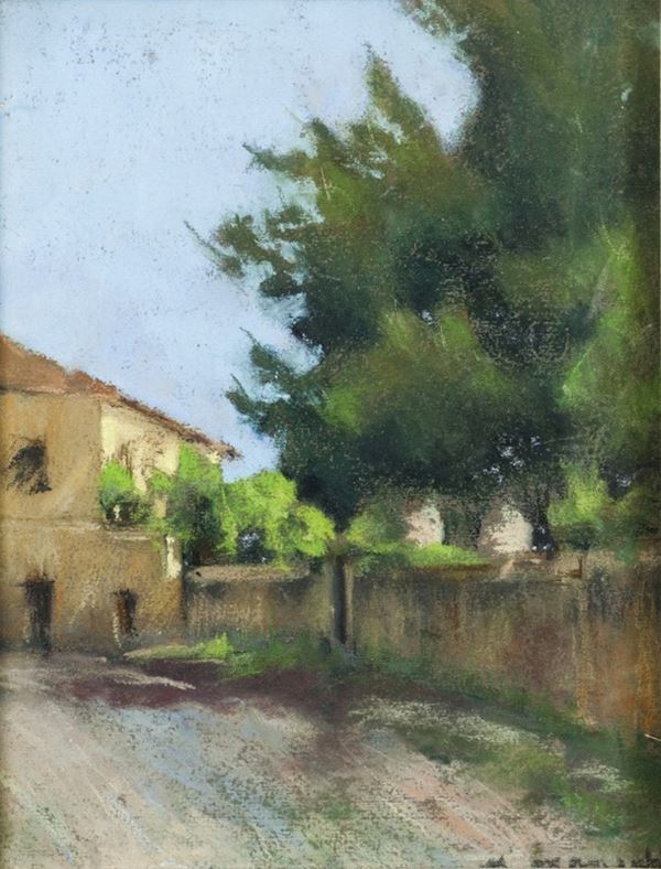 Margherita Magonzi : little landscape  - Pastel on cardboard - Auction MODERN ART - Galleria Pananti Casa d'Aste
