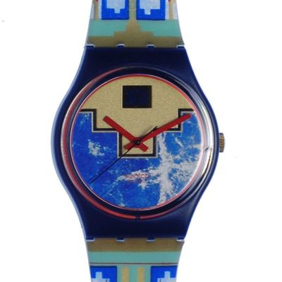 Swatch Quartz Blue Flamingo Gn 114