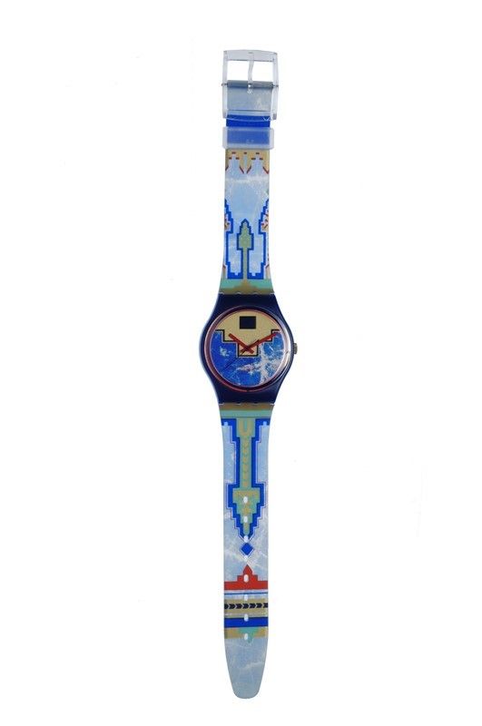 Swatch Quartz Blue Flamingo Gn 114