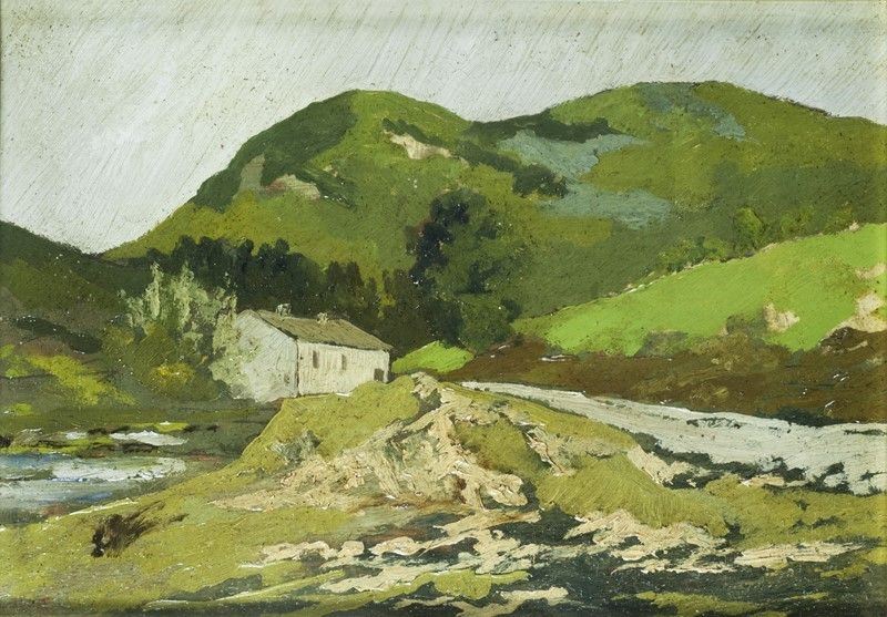 Anonimo, XX Sec. - Paesaggio con Casale
