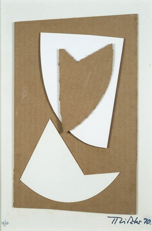 Hans Richter : Senza titolo  (1970)  - Collages di carta e cartone su carta - Asta Arte moderna e contemporanea - III - Galleria Pananti Casa d'Aste