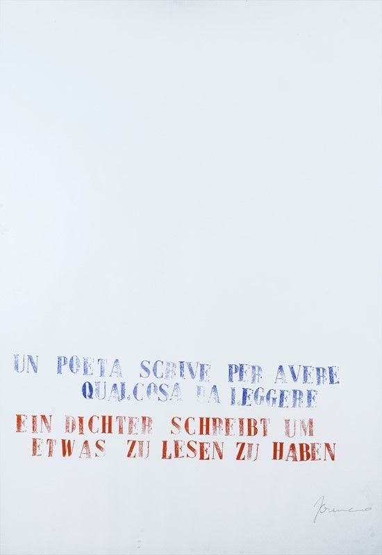 Sarenco (Isaia Mabellini) : Senza titolo  - Serigrafia - Asta Arte moderna e contemporanea - III - Galleria Pananti Casa d'Aste