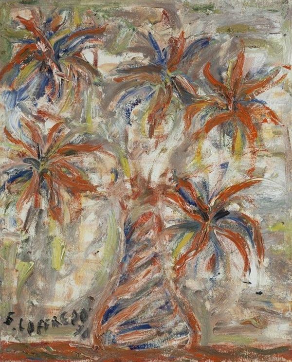 Silvio Loffredo : Vaso con fiori  (1970)  - Olio su tela - Asta STORART - ARTE MODERNA E CONTEMPORANEA - IV - Galleria Pananti Casa d'Aste